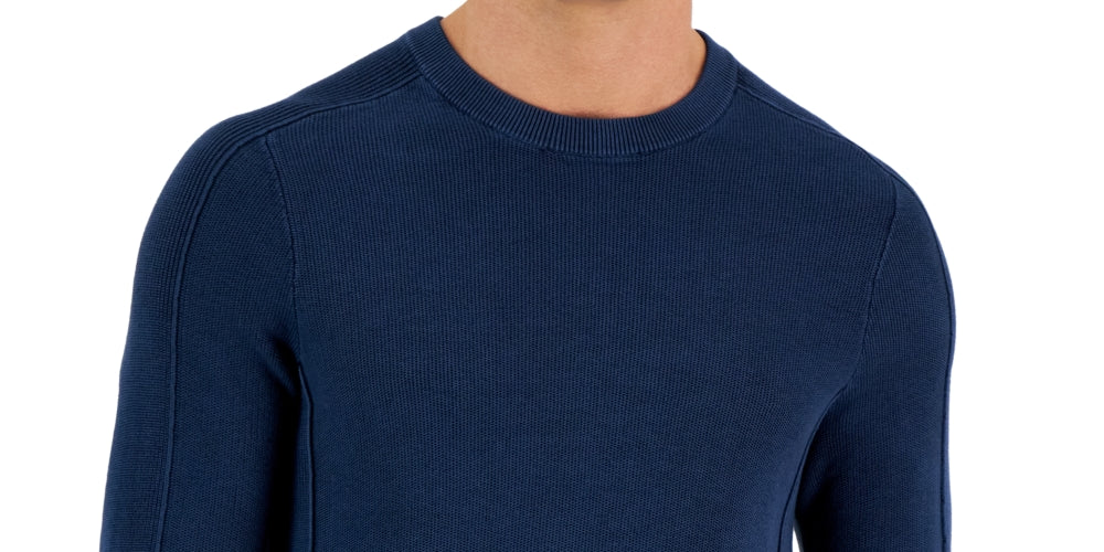 Michael Kors Men's Garment Dyed Crewneck Sweater Blue Size X-Large