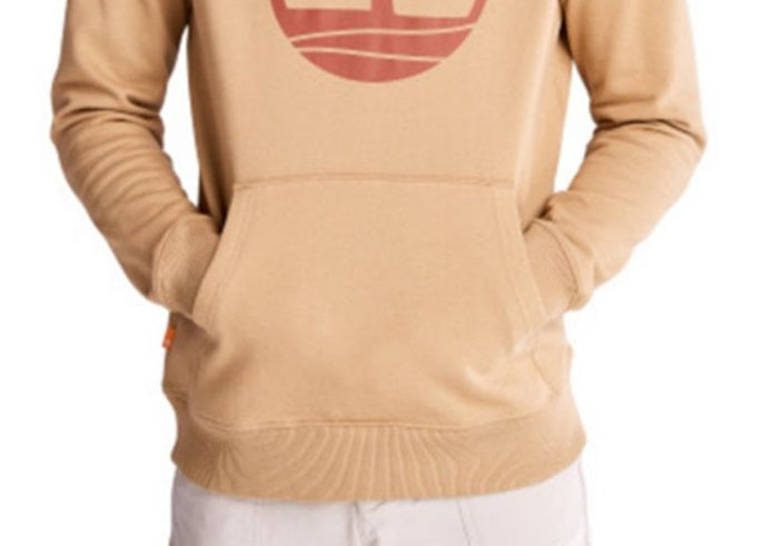 Timberland Men's Core Regular Fit Logo Hoodie Brown Size Small