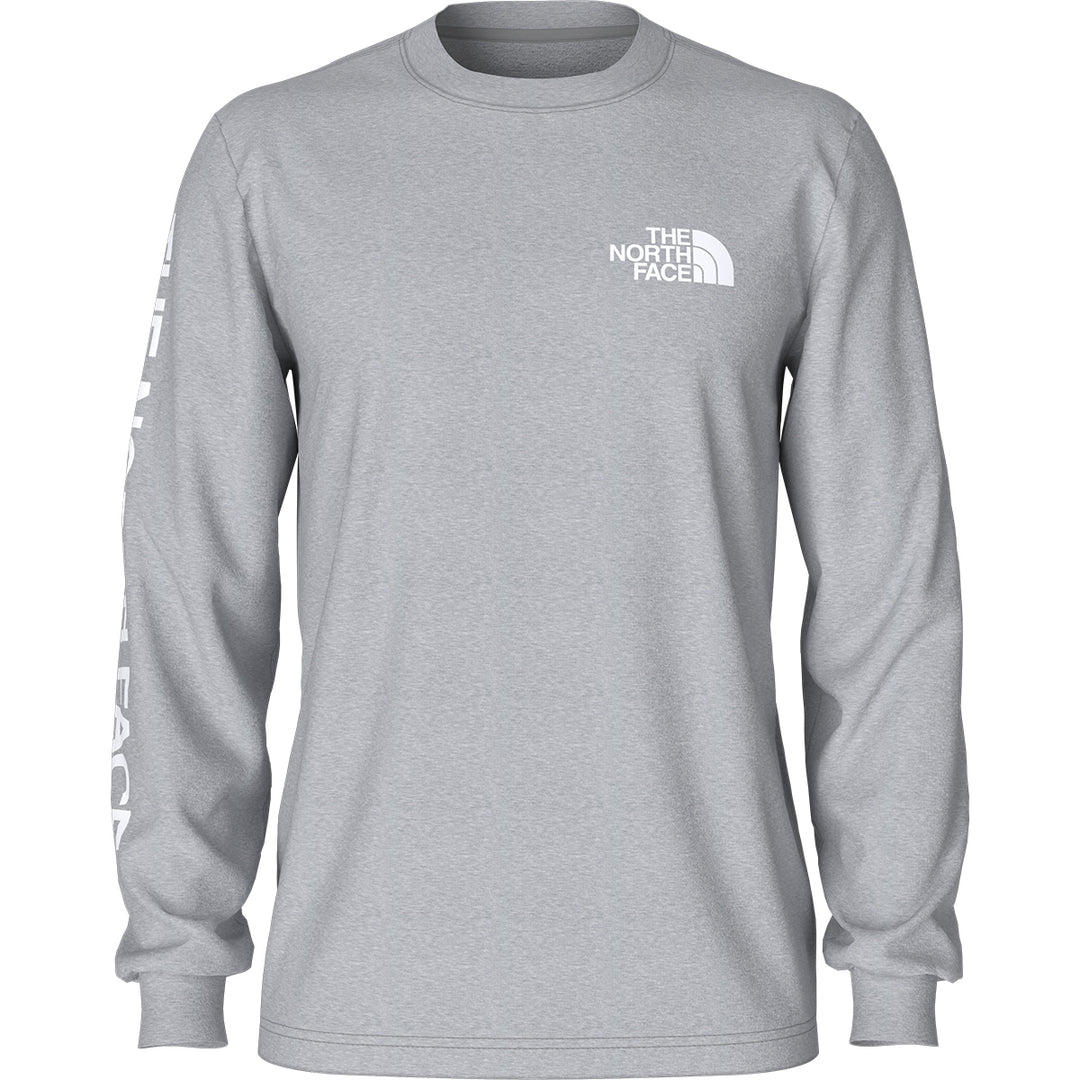 The North Face Men's TNF Sleeve Hit Long-Sleeve T-Shirt Gray Size Medium