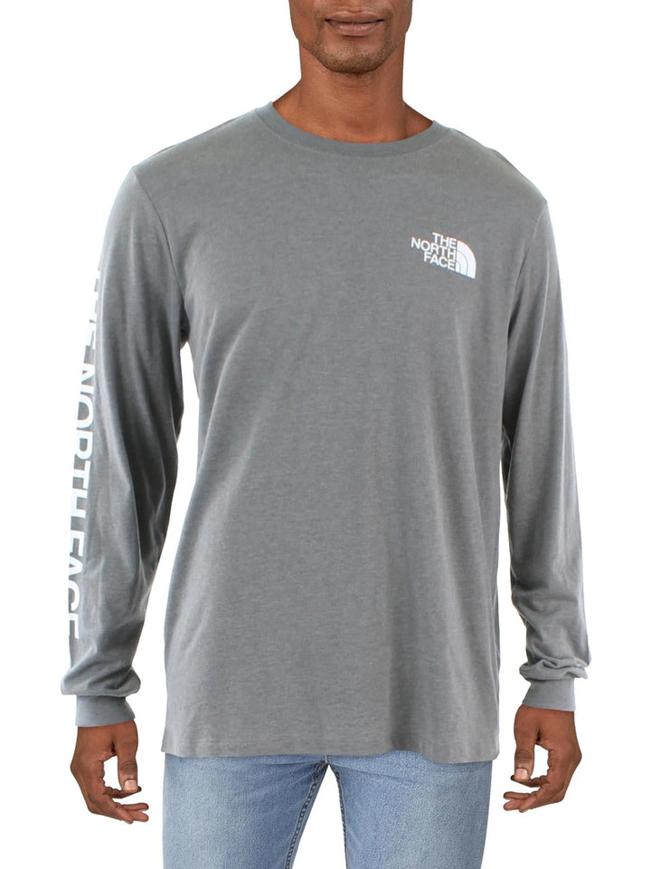 The North Face Men's TNF Sleeve Hit Long-Sleeve T-Shirt Gray Size Medium