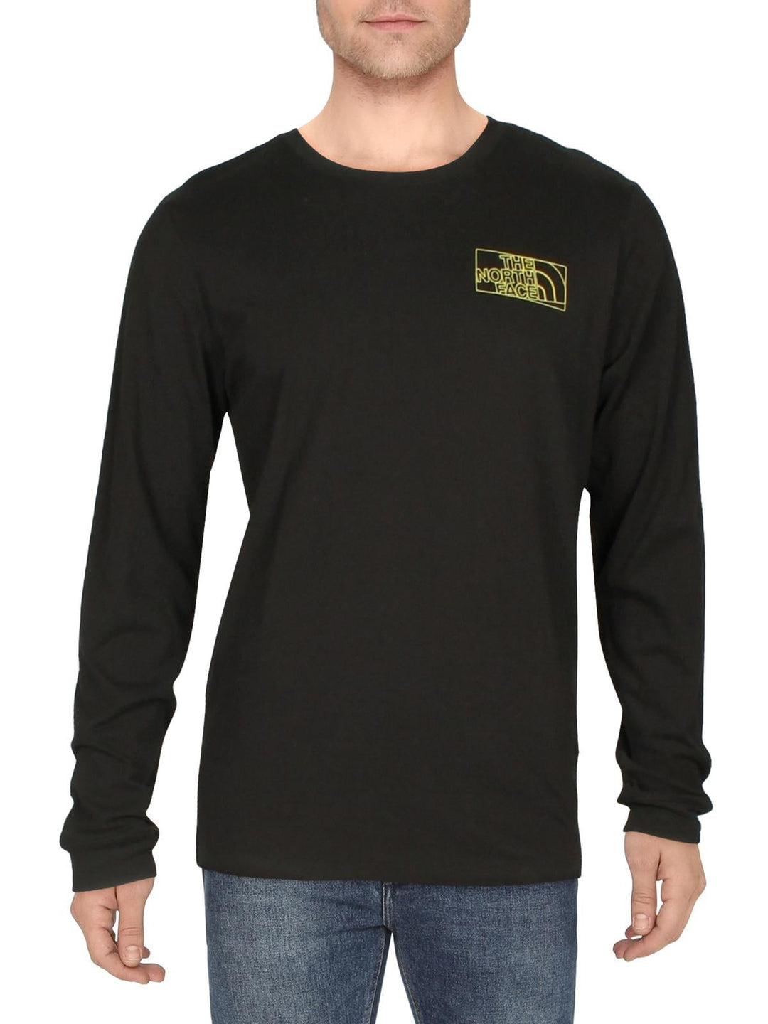 The North Face Men's Long Sleeve Cotton Graphic Tee Black Size Small