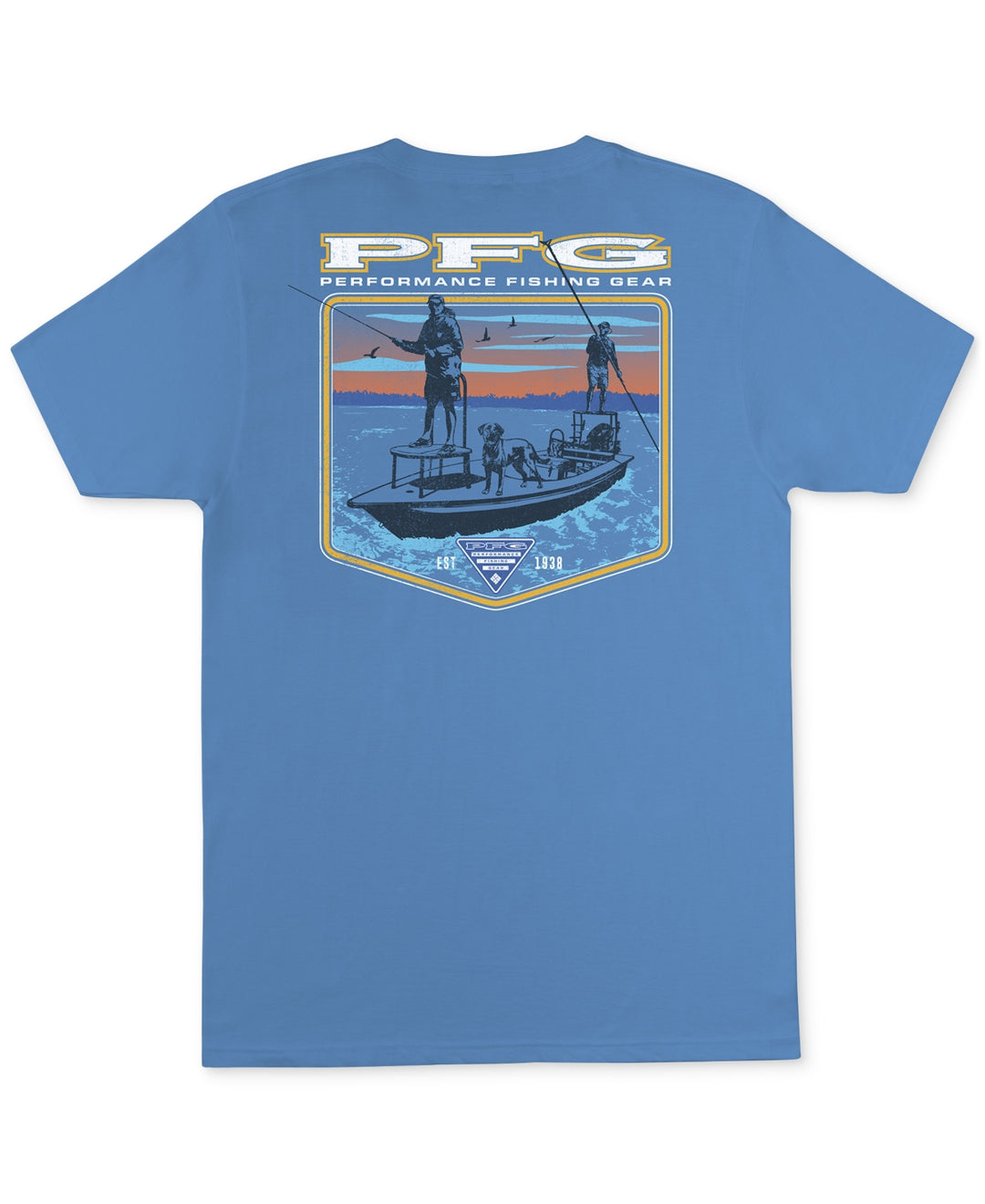 Columbia Men's Pfg Labby Graphic T-Shirt Blue Size Small