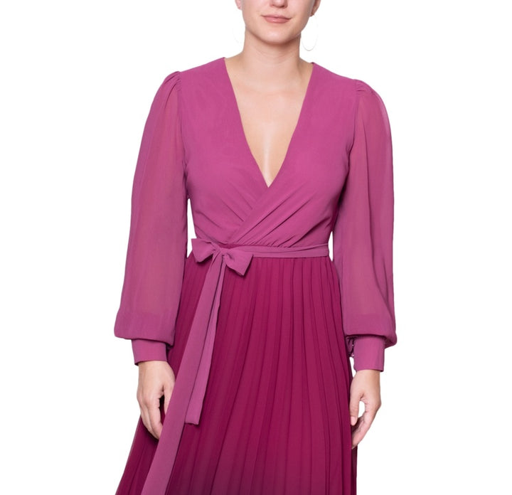 RACHEL Rachel Roy Women's Fahari Ombre Chiffon Dress Pink Size 4