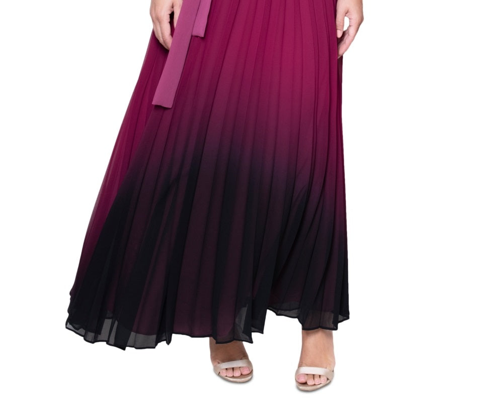 RACHEL Rachel Roy Women's Fahari Ombre Chiffon Dress Pink Size 4