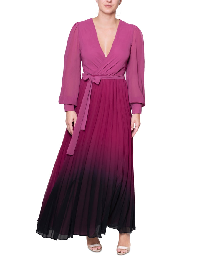 RACHEL Rachel Roy Women's Surplice Long Maxi Dress Pink Size 8