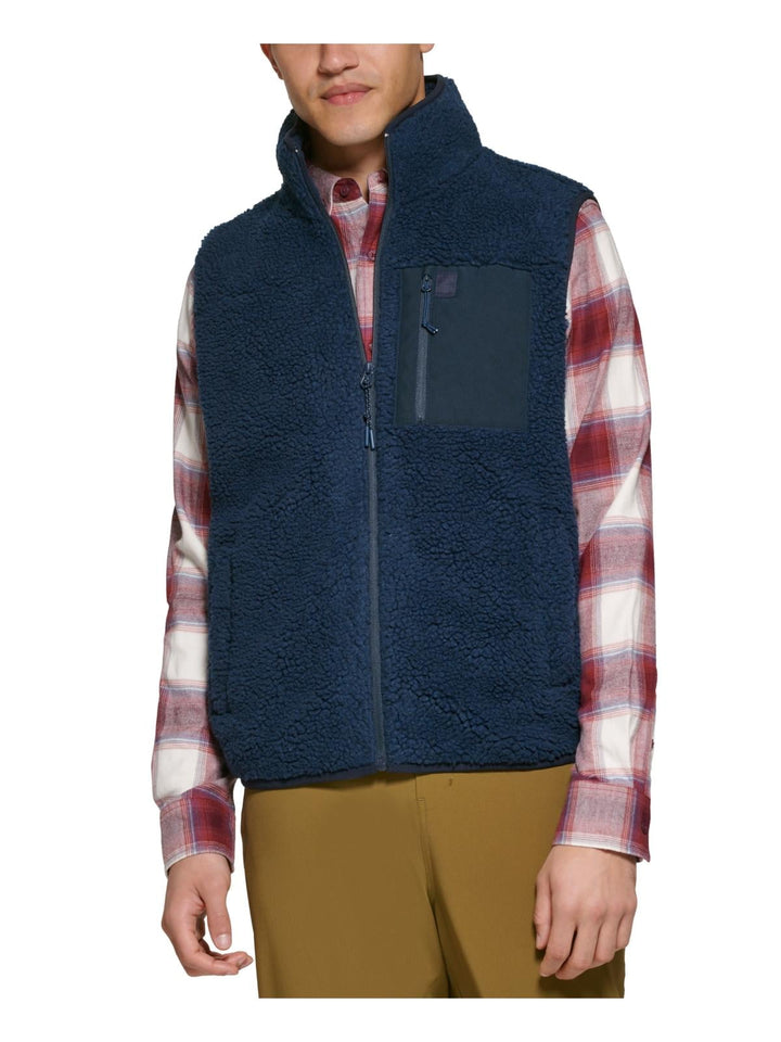 Bass Outdoor Men's Faux Warm Outerwear Vest Blue Size XX-Large