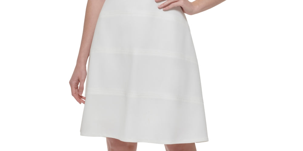 Tommy Hilfiger Women's Ruffled Flutter Sleeve Dress White Size 10