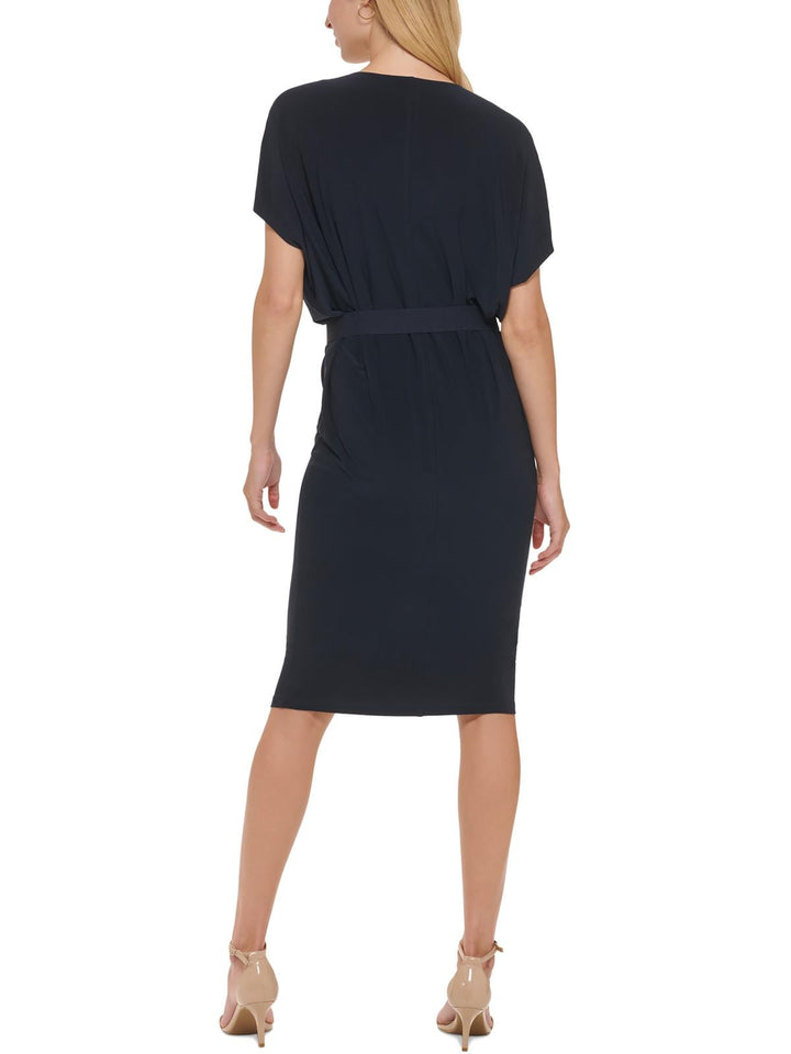 Tommy Hilfiger Women's Work Midi Sheath Dress Blue Size 16