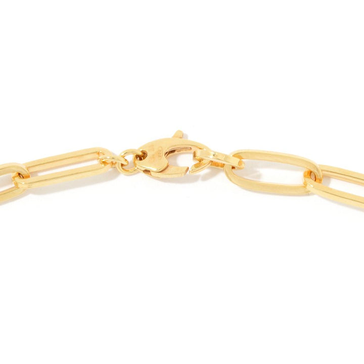 OroMio 14K Gold & Sterling Silver Tubing Choice of Length Paperclip Link Necklace
