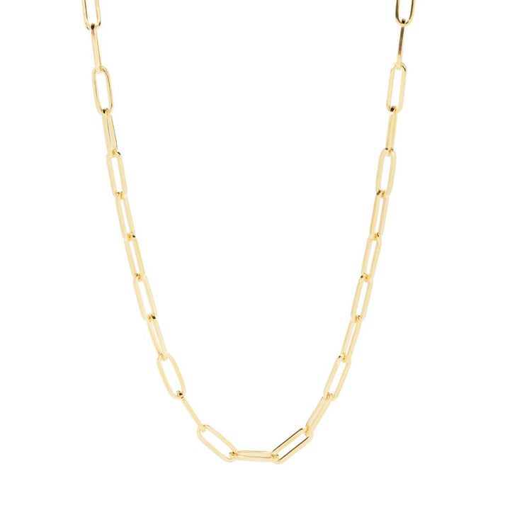 OroMio 14K Gold & Sterling Silver Tubing Choice of Length Paperclip Link Necklace