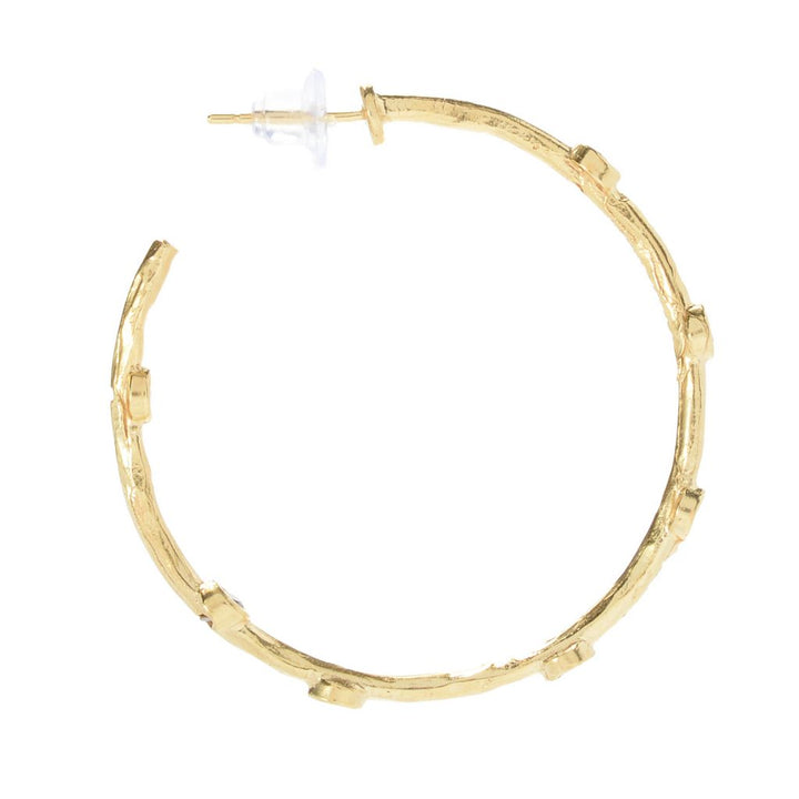 Golden Odyssey for Brilliante Simulated Diamond Hoop Earrings