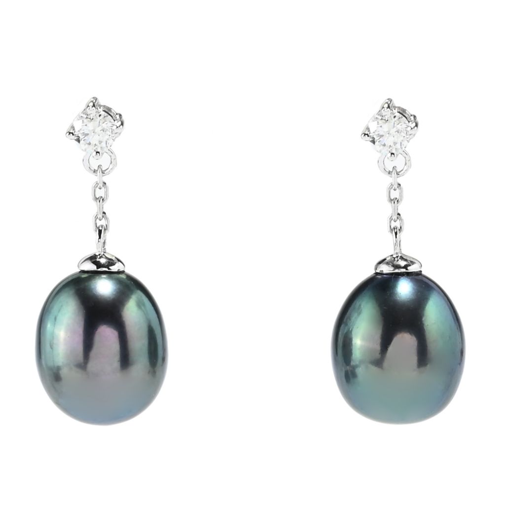 Imperial Pearl 14K Gold Cultured Pearl & 0.20ctw Diamond Earrings