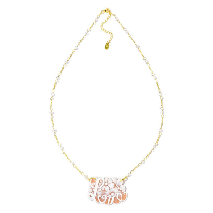 Cameo Italiano "Elysee" Cultured Pearl & Shell Cameo Choice of Word Necklace