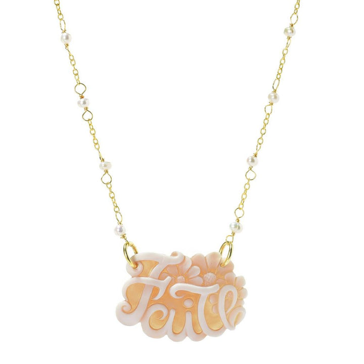 Cameo Italiano "Elysee" Cultured Pearl & Shell Cameo Choice of Word Necklace