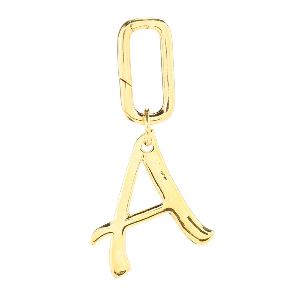 MAYAMAR 24K Gold Plated Polished Choice of Initial Enhancer Pendant