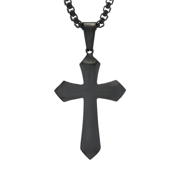 Invicta Jewelry Men's Stainless Steel Cross Pendant w/ Chain