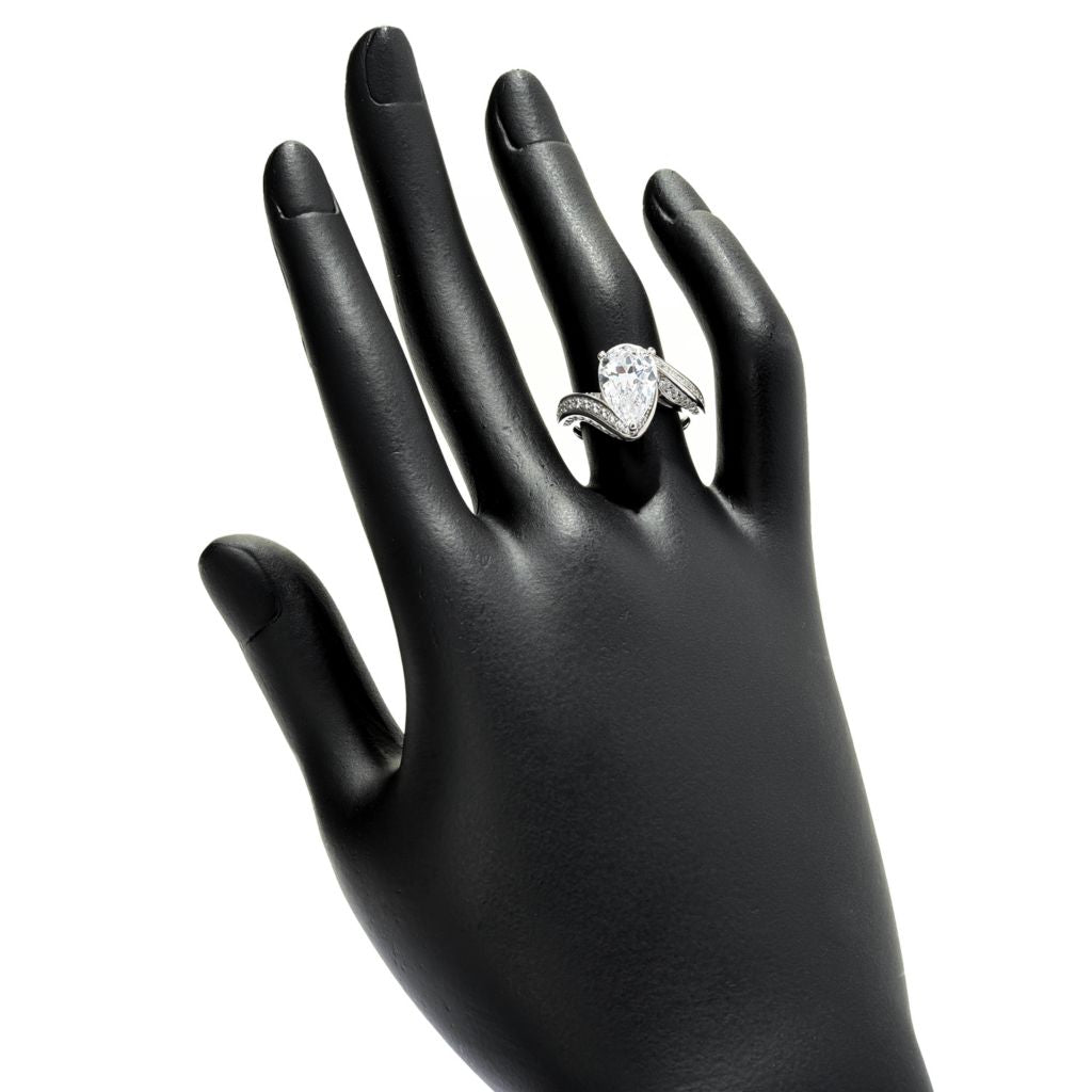 Brilliante 3.75 DEW Simulated Diamond Bypass Style Ring