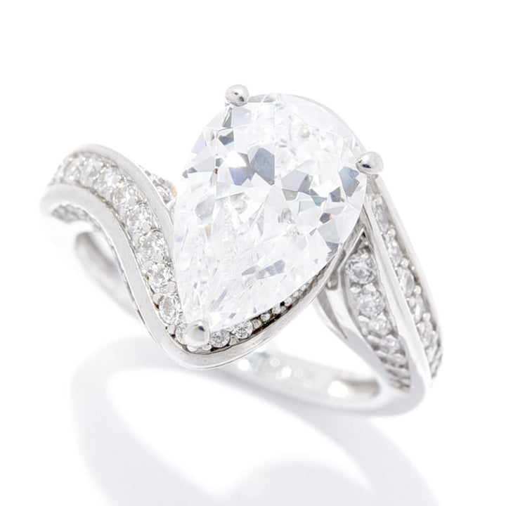 Brilliante 3.75 DEW Simulated Diamond Bypass Style Ring