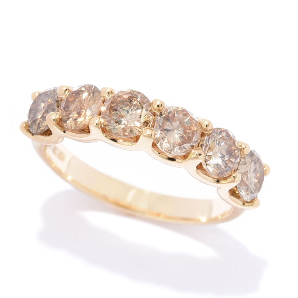 Gems of Distinction 14K Gold 2.10ctw Champagne Diamond 6-Stone Ring