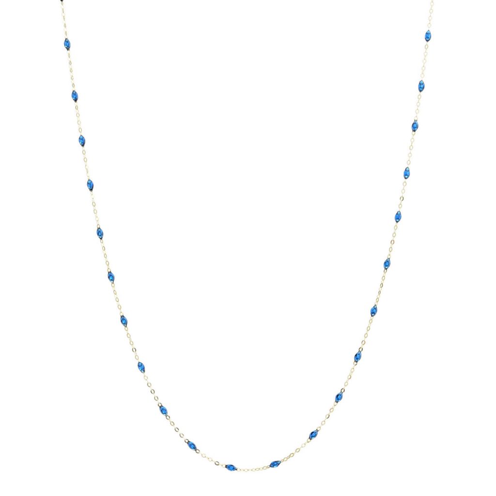 Stefano Oro 14K Gold Enamel Bead Station Choice of Length Necklace