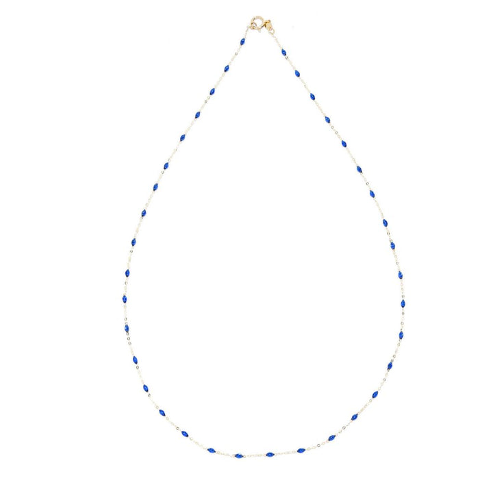 Stefano Oro 14K Gold Enamel Bead Station Choice of Length Necklace