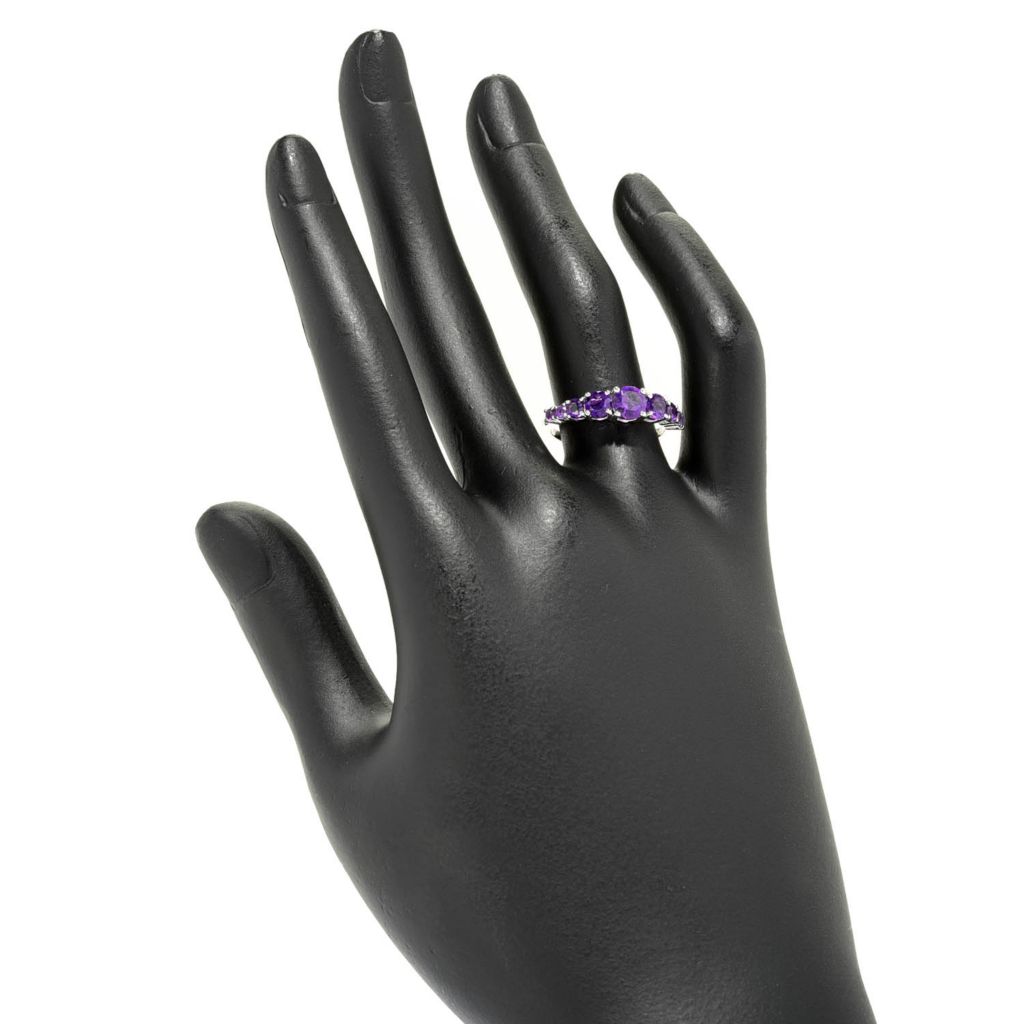 Gem Treasures Sterling Silver Choice of Gemstone Graduated Band Ring