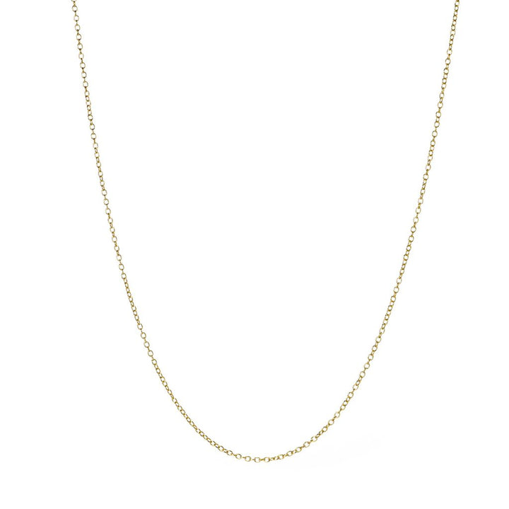MAYAMAR 24K Gold Plated Choice of Length Oval Rolo Link Chain Necklace