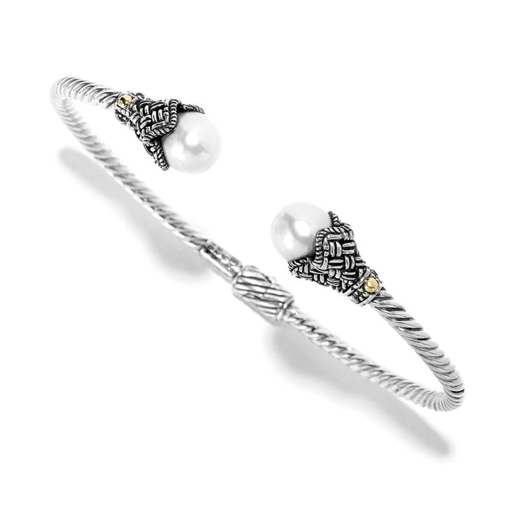 Artisan Silver by Samuel B. Choice of Gem Twisted Cable Cuff Bracelet