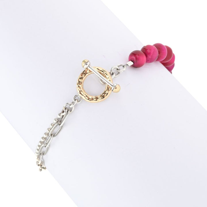 Artisan Silver by Samuel B. Choice of Gem Bead & Chain Bracelet