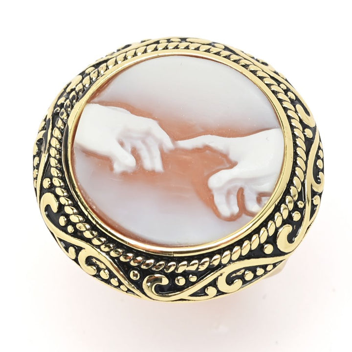 Cameo Italiano "Acropolis" Artist Series 18mm Shell Choice of Cameo Ring