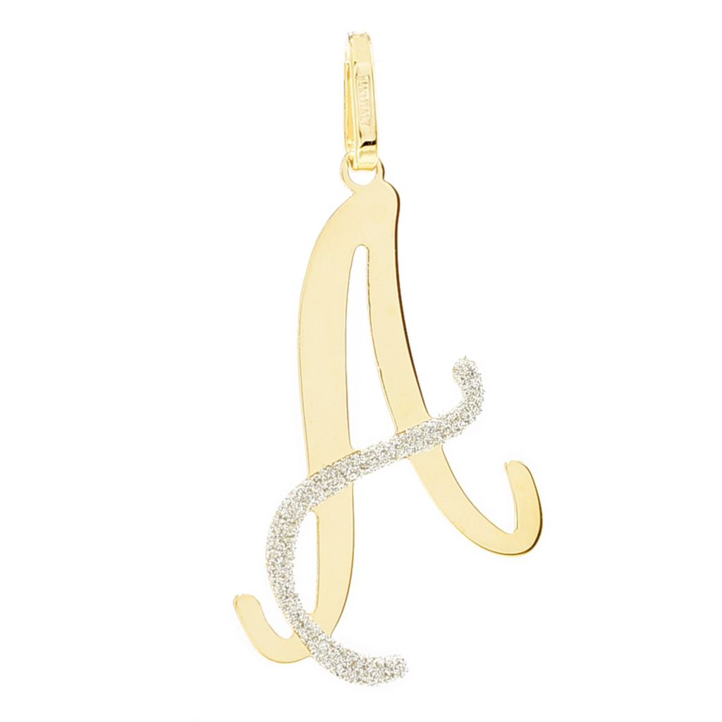 Stefano Oro 14K Gold "Spritz" Script Font Pendant