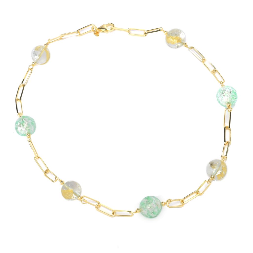 Toscana Italiana 18K Gold Plated Murano Glass Station Choice of Length Necklace