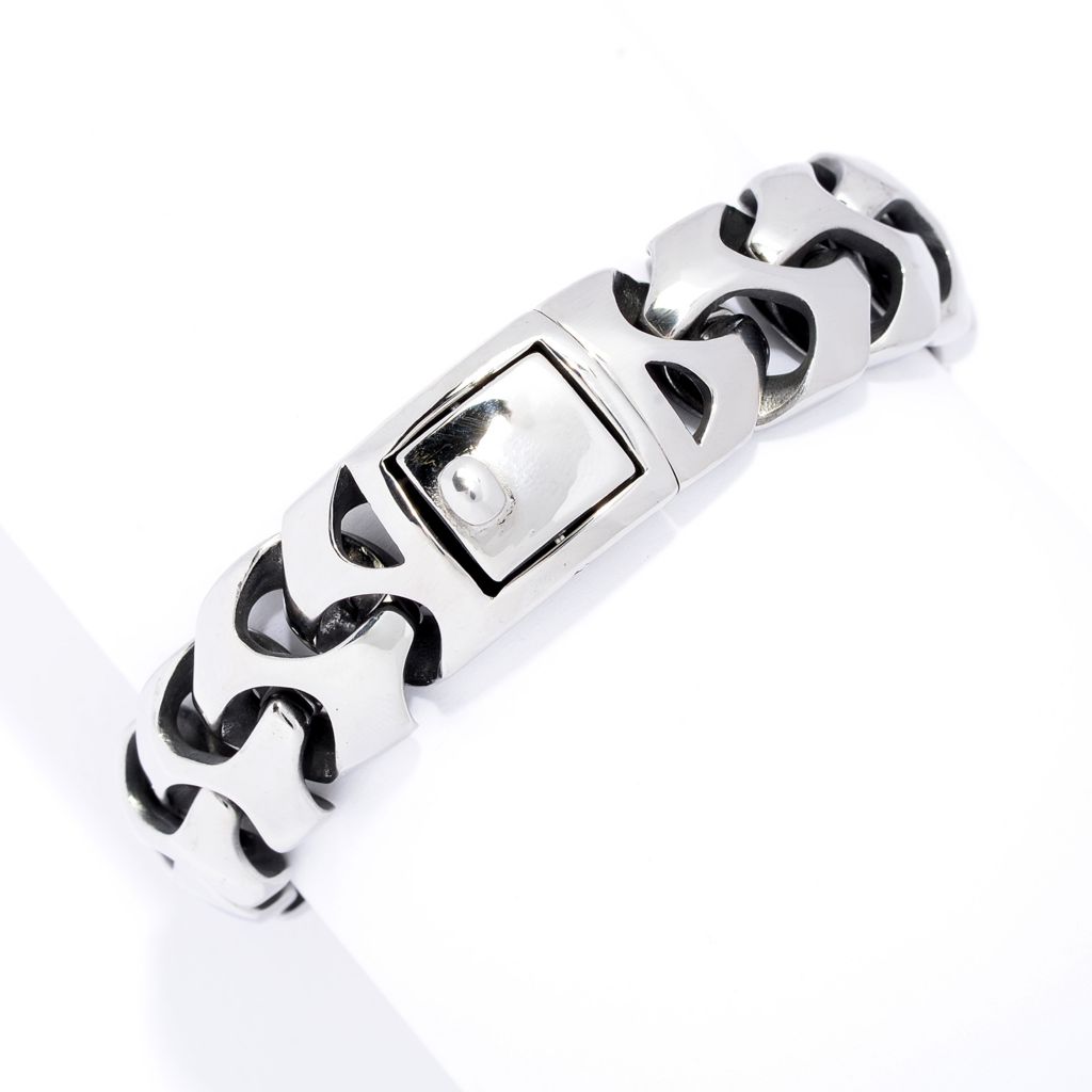Invicta Men's Stainless Steel Choice of Size Wide Link Bracelet