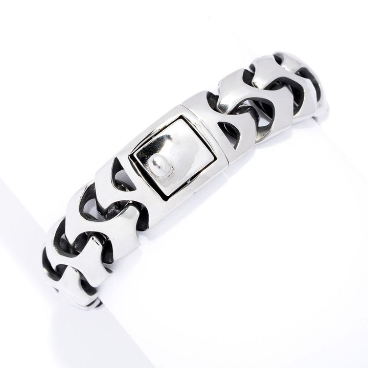 Invicta Men's Stainless Steel Choice of Size Wide Link Bracelet