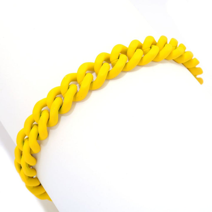 Invicta Men's Choice of Length Rubber Coated Curb Chain Bracelet
