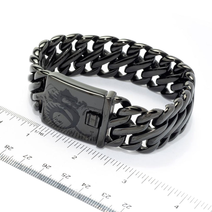 Invicta Men's Stainless Steel Choice of Color Double Curb Link Bracelet