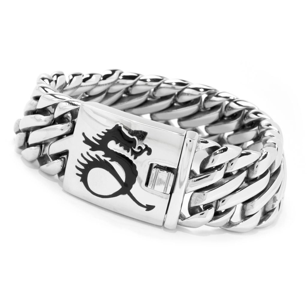 Invicta Men's Stainless Steel Choice of Color Double Curb Link Bracelet