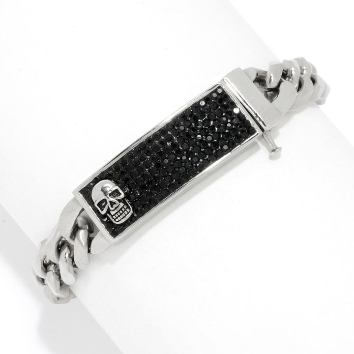 Invicta Men's Stainless Steel 9" Skull or Cross Curb Link Bracelet