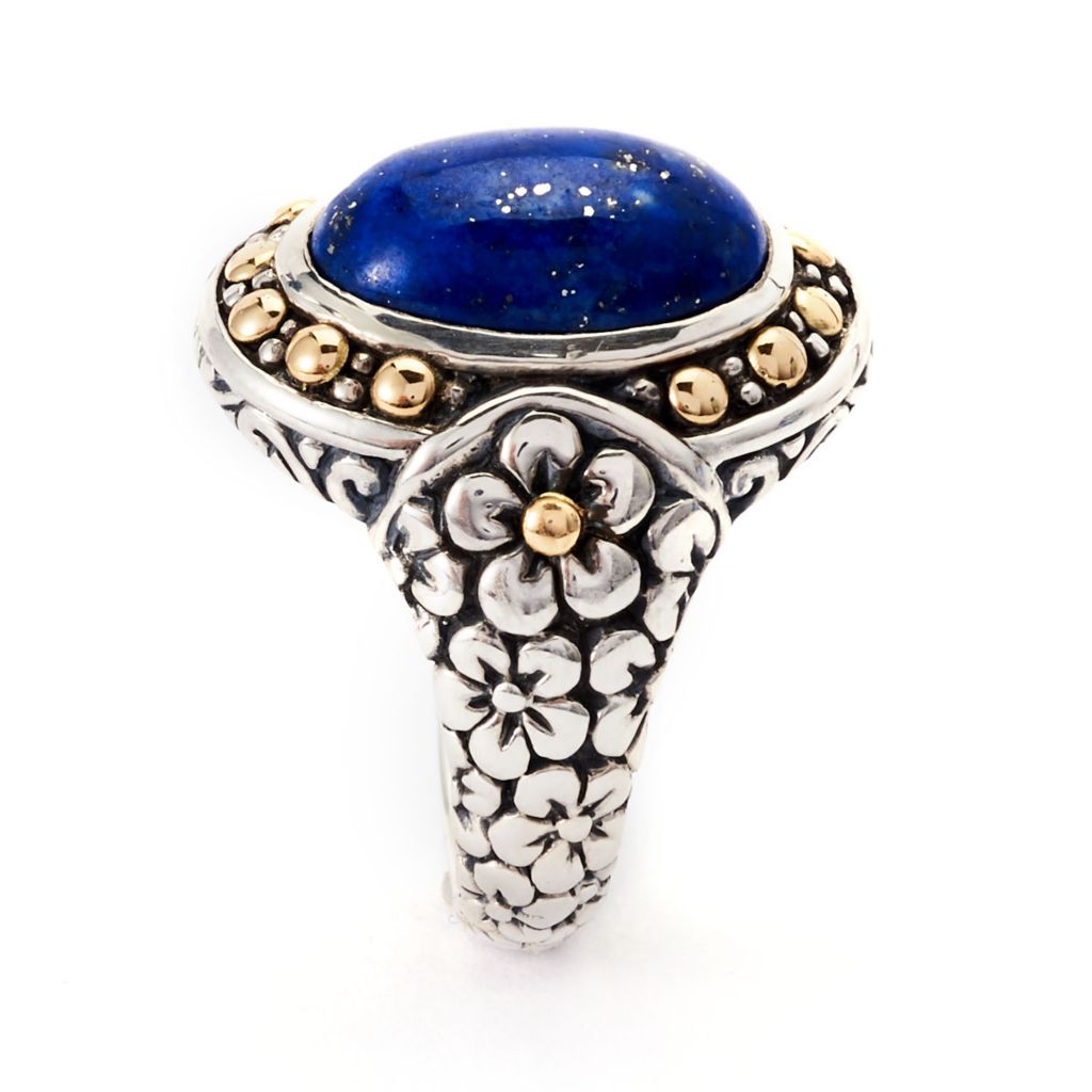 Artisan Silver by Samuel B. 18K Gold Accented Choice of Gem Ring