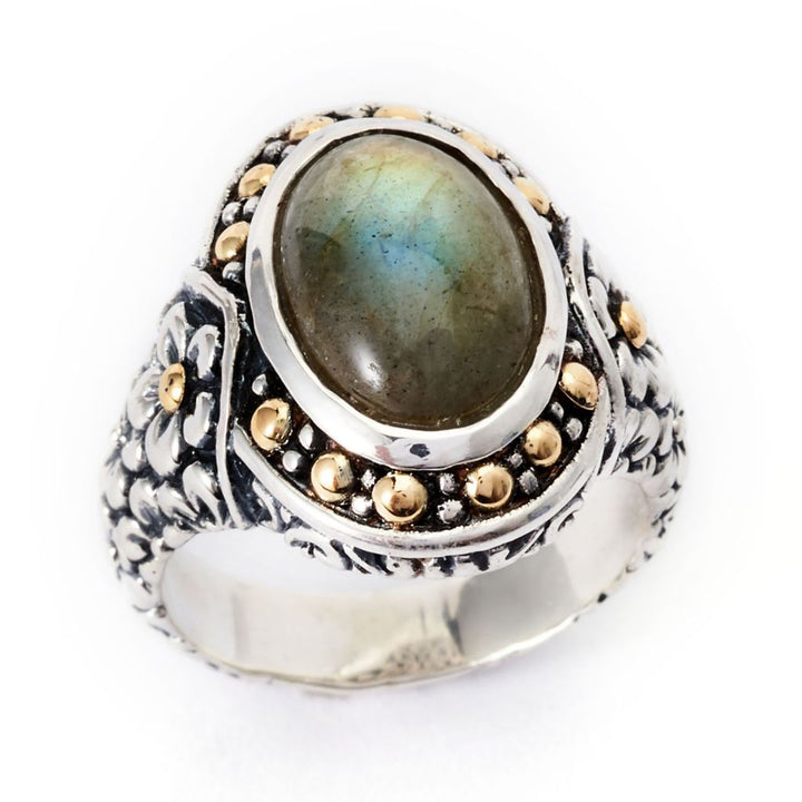 Artisan Silver by Samuel B. 18K Gold Accented Choice of Gem Ring