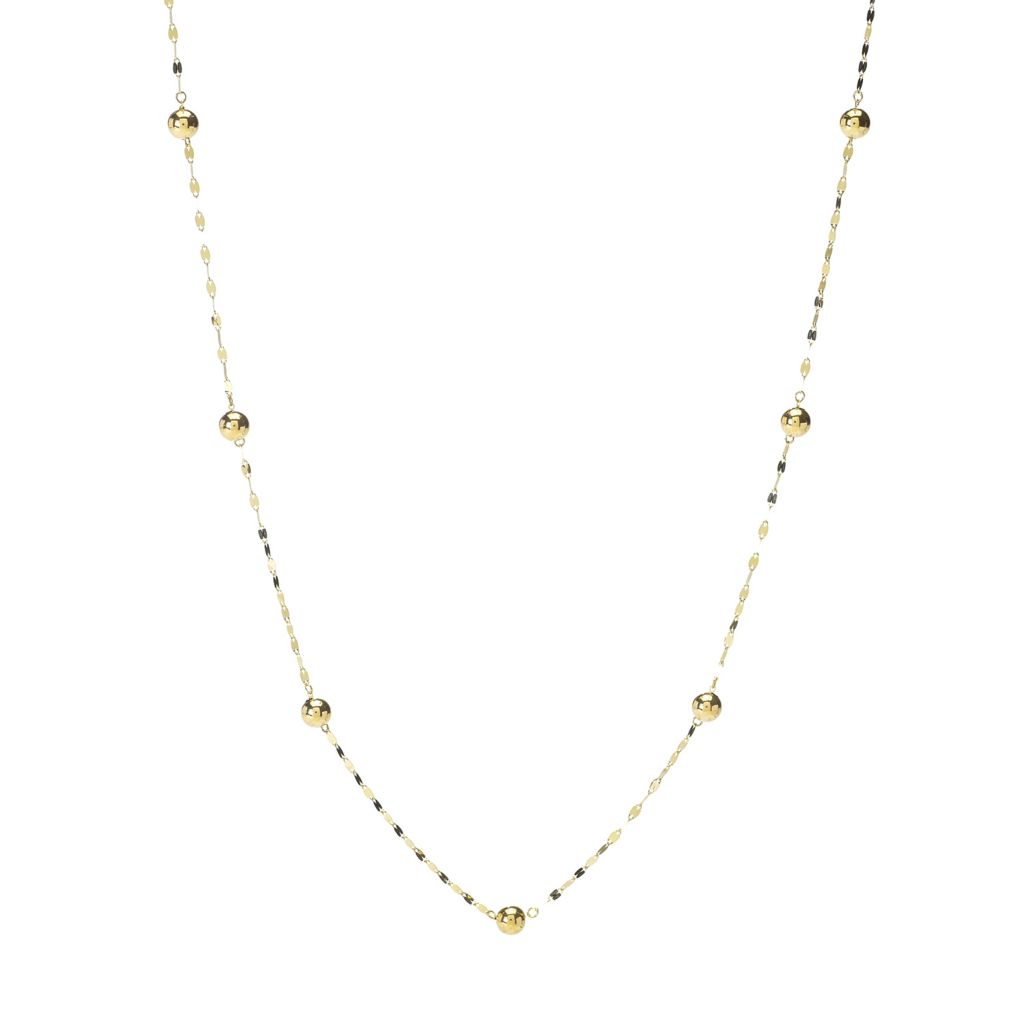 Stefano Oro 14K Gold "Sfera Station" Choice of Length Petali Necklace