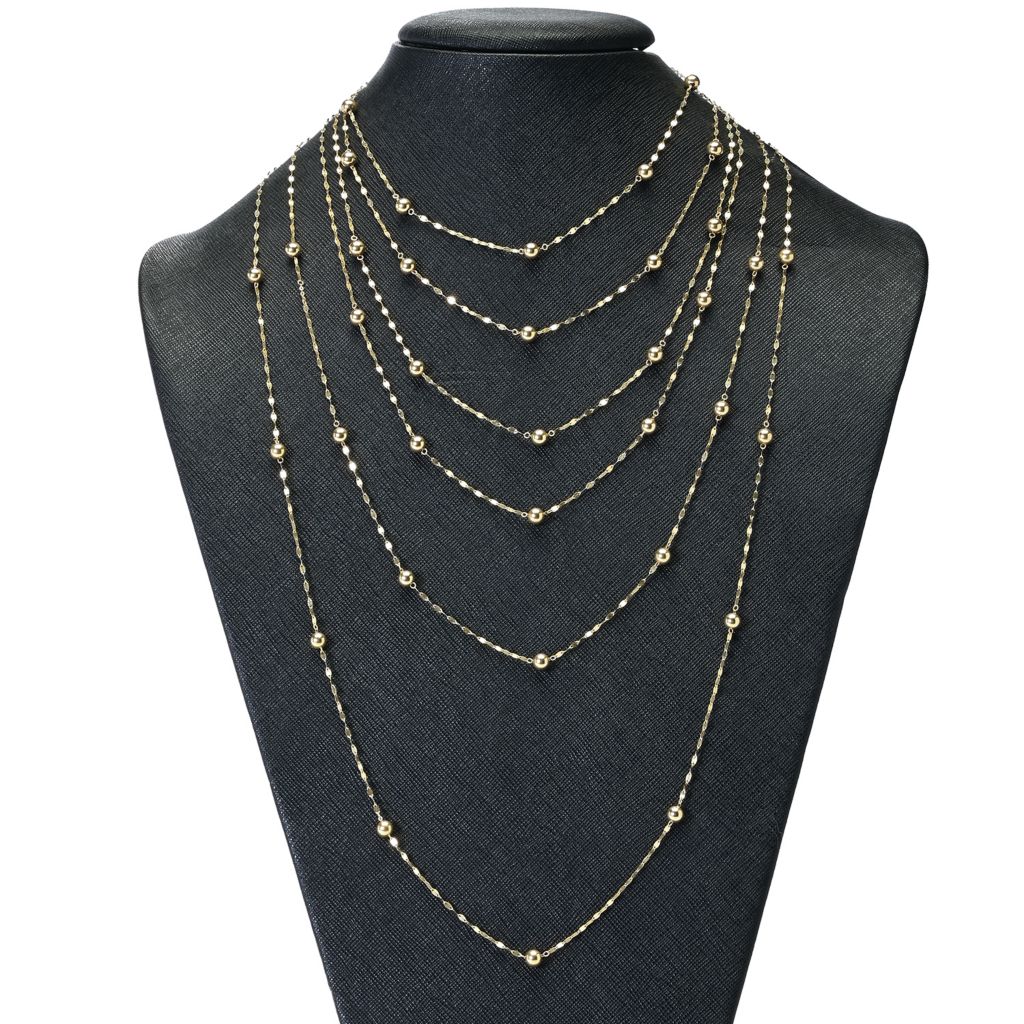Stefano Oro 14K Gold "Sfera Station" Choice of Length Petali Necklace