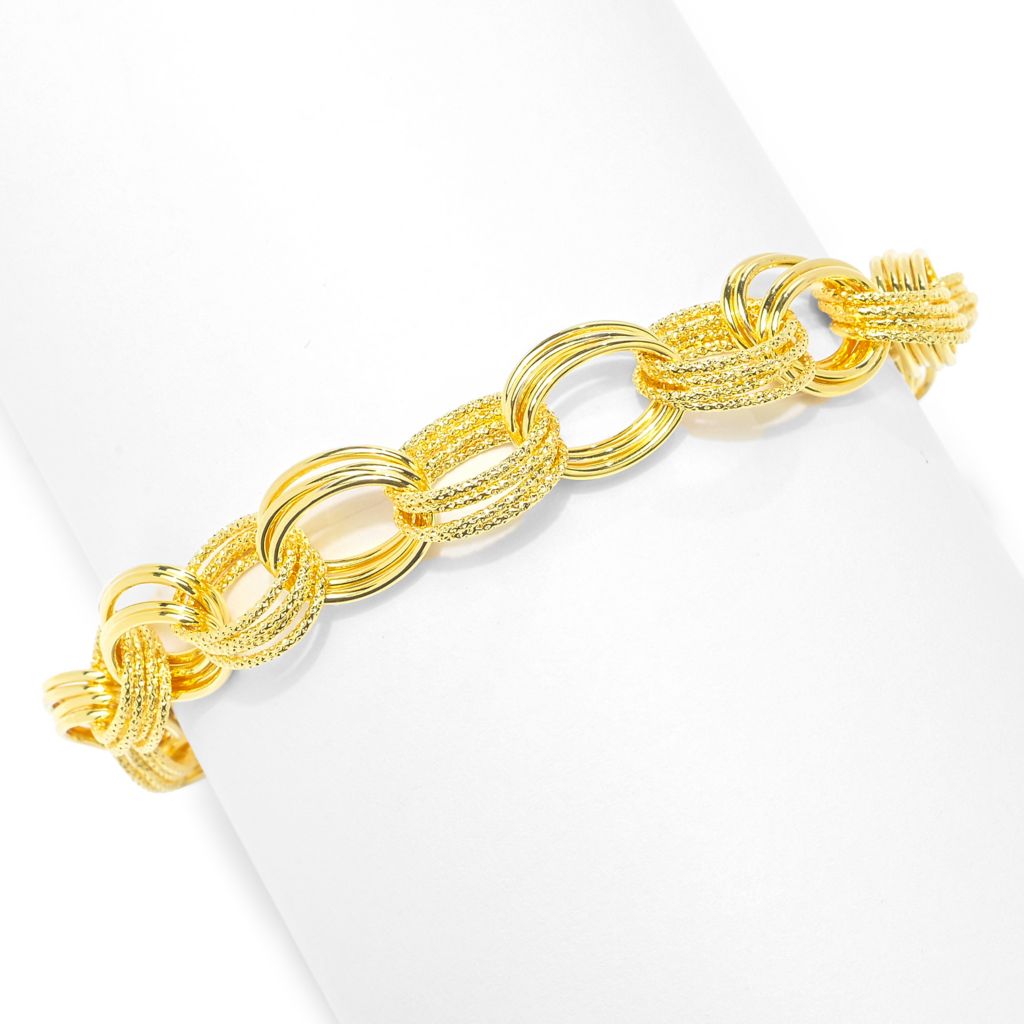 Toscana Italiana 18K Gold Plated Choice of Murano Glass Charm Bracelet