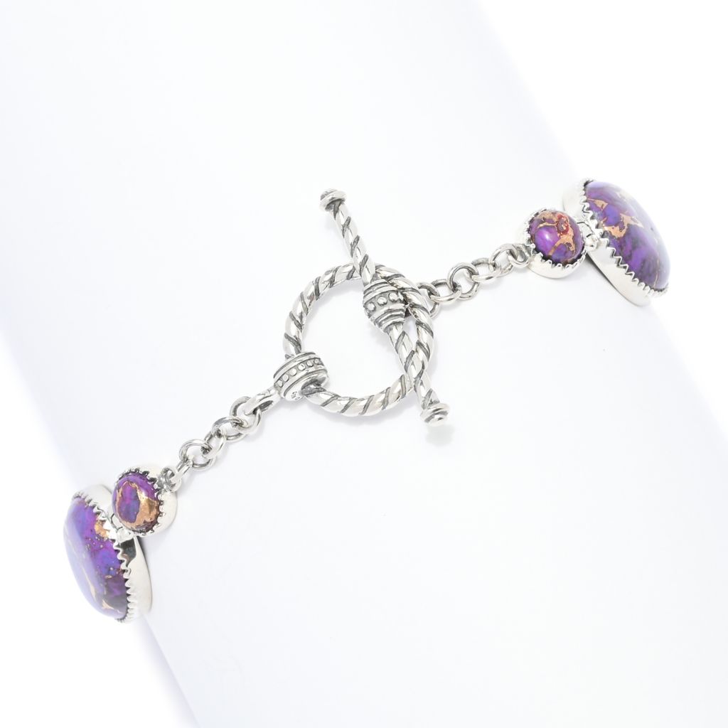 Southwest Elements Sterling Silver Choice of Stone Bracelet 8.25"