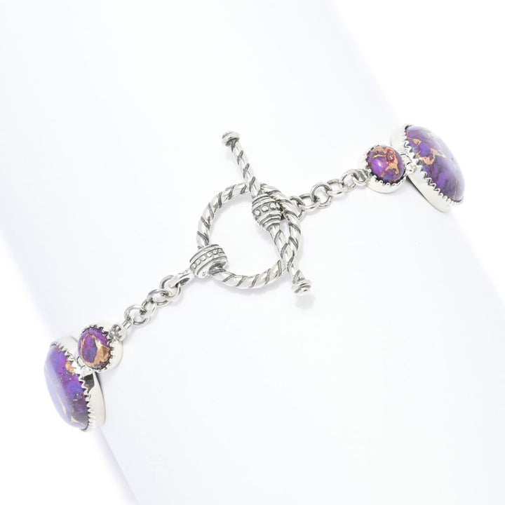 Southwest Elements Sterling Silver Choice of Stone Bracelet 8.25"