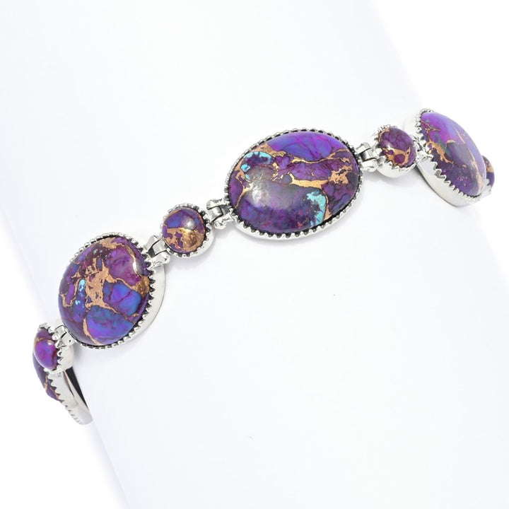 Southwest Elements Sterling Silver Choice of Stone Bracelet 8.25"