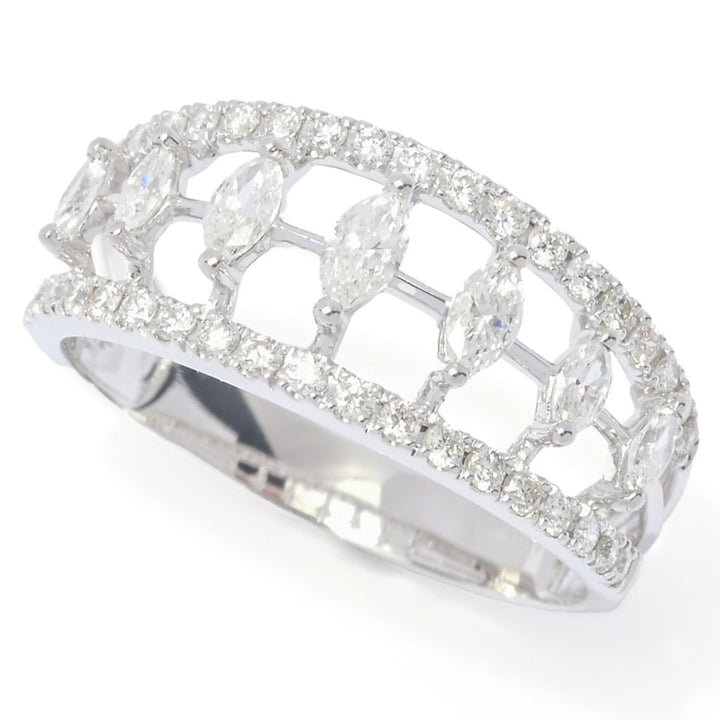 Sonia Bitton Galerie de Bijoux 14K Gold 0.80ctw Marquise Diamond Ring