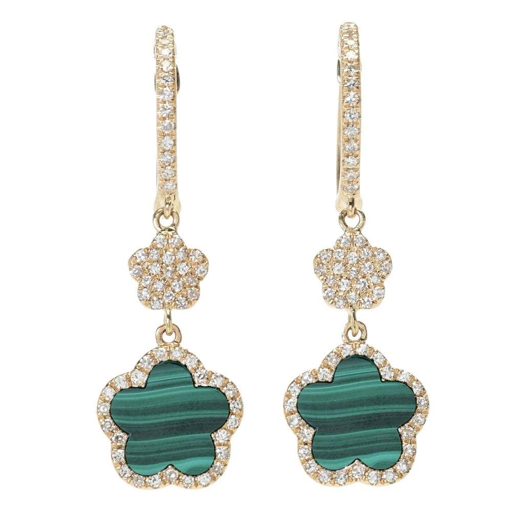 Sabrina Designs 14K Gold Choice of Gem & Diamond Flower Earrings
