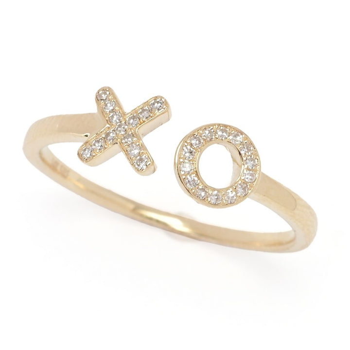Sabrina Designs 14K Gold Polished 0.08ctw Diamond XO Ring, 1.8 grams
