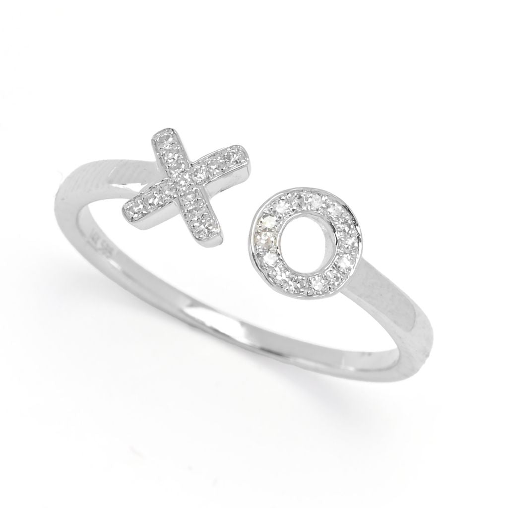 Sabrina Designs 14K Gold Polished 0.08ctw Diamond XO Ring, 1.8 grams